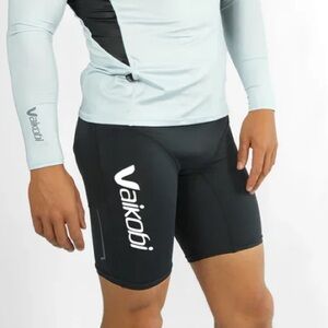 NWT [Vaikobi] UV Paddle Surf Swim Dive Padded Compression Shorts Black Men’s L